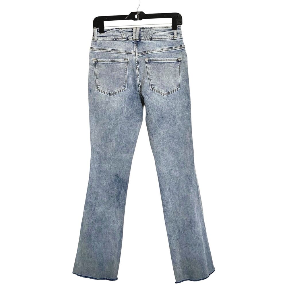 Flying Monkey High Rise Boot Denim Jeans Womens 27 x 34 Light Wash Stretch - Picture 2 of 8